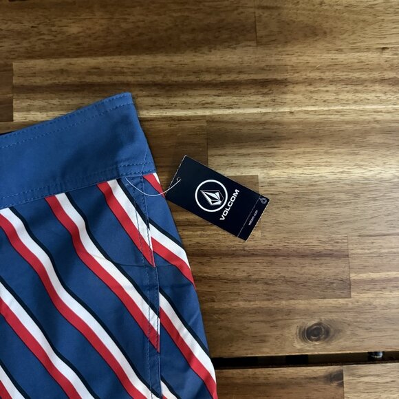 VOLCOM Manic 2 Boardshorts 20" Printed Stretch Swim Trunks Size 31 Beach Pool - Picture 5 of 9